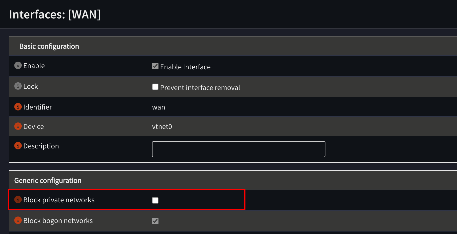 Allow Private Networks on WAN