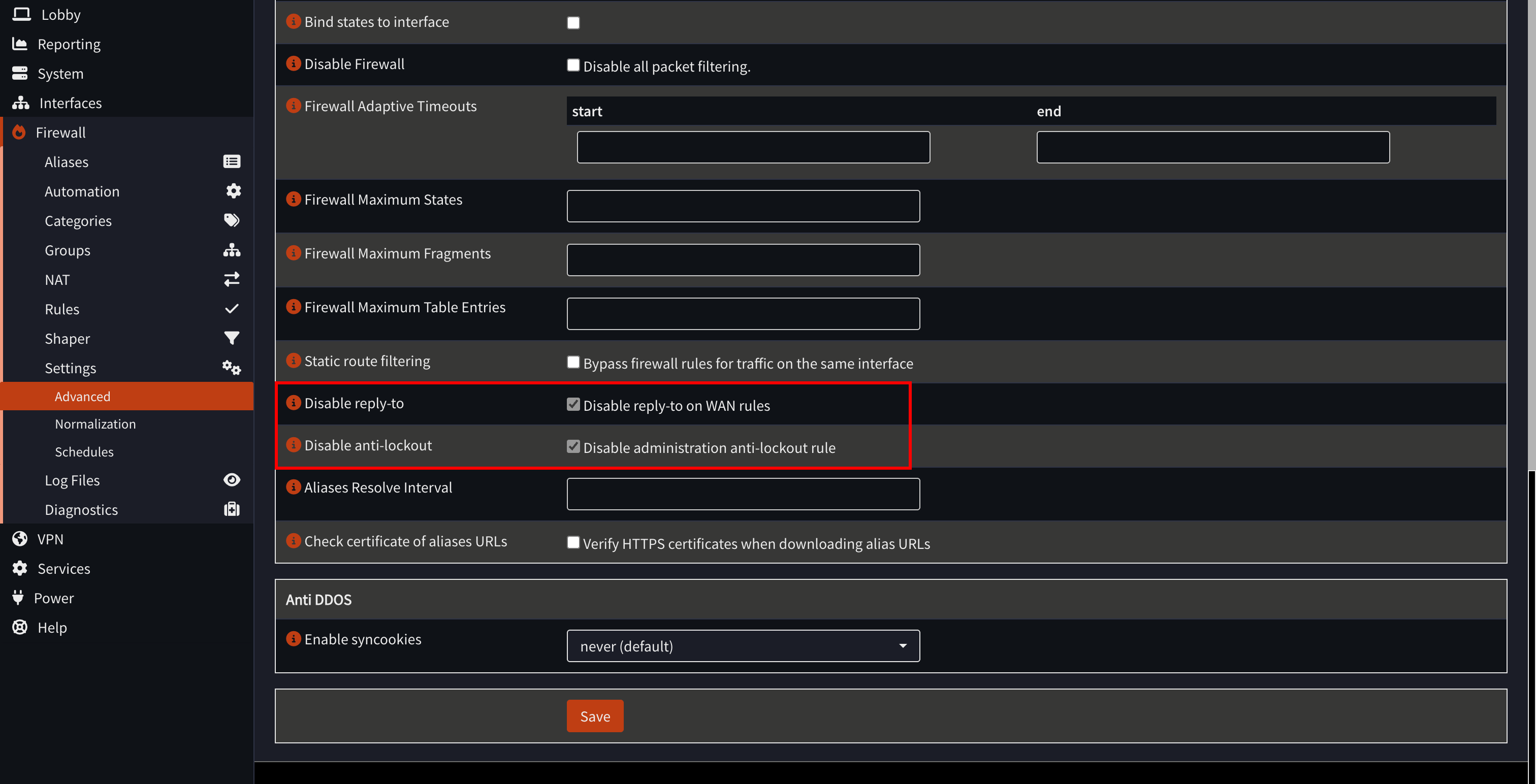 Administration Settings