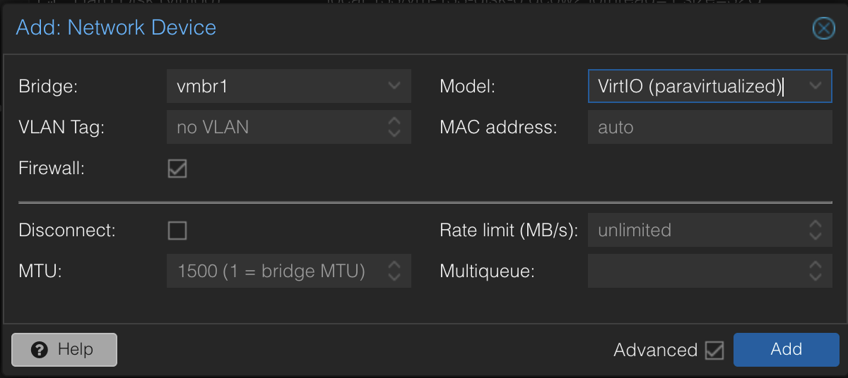 Create new network device